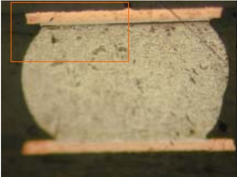 焊球与PCB 焊盘出现裂缝的典型照片