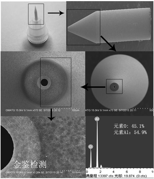 LED焊线瓷嘴形貌图及元素