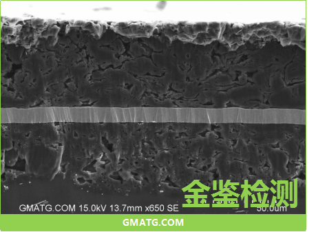 氩离子抛光后锂电池材料极片截面