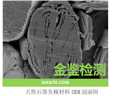 天然石墨负极材料SEM剖面图