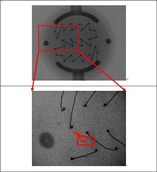 失效样品的内部结构情况（X射线透视机）
