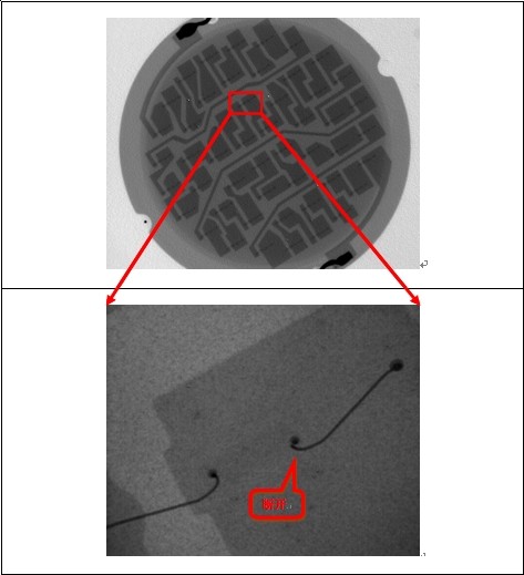 失效样品的内部结构情况（X射线透视机）